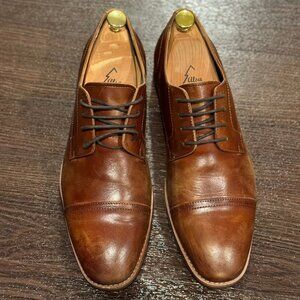 Goodfellow & Co Genuine Brown Leather Oxford Dress Shoes Mens Size 10